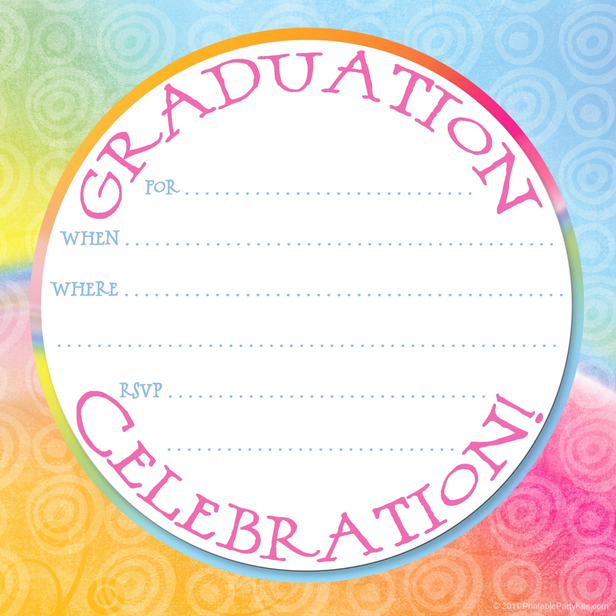Free Printable Graduation Party Invitation Template Printable Party Kits