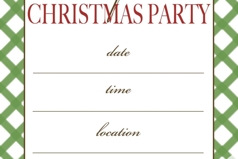 Free Printable Holiday Party Invite Template Printable Templates
