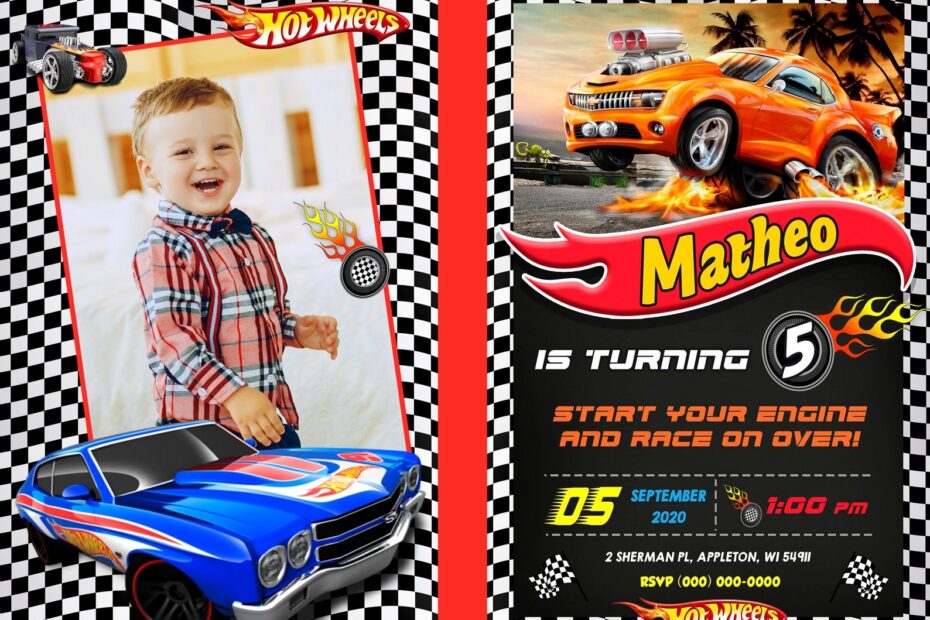 Free Printable Hot Wheels Invitation Template Hot Wheels Birthday My