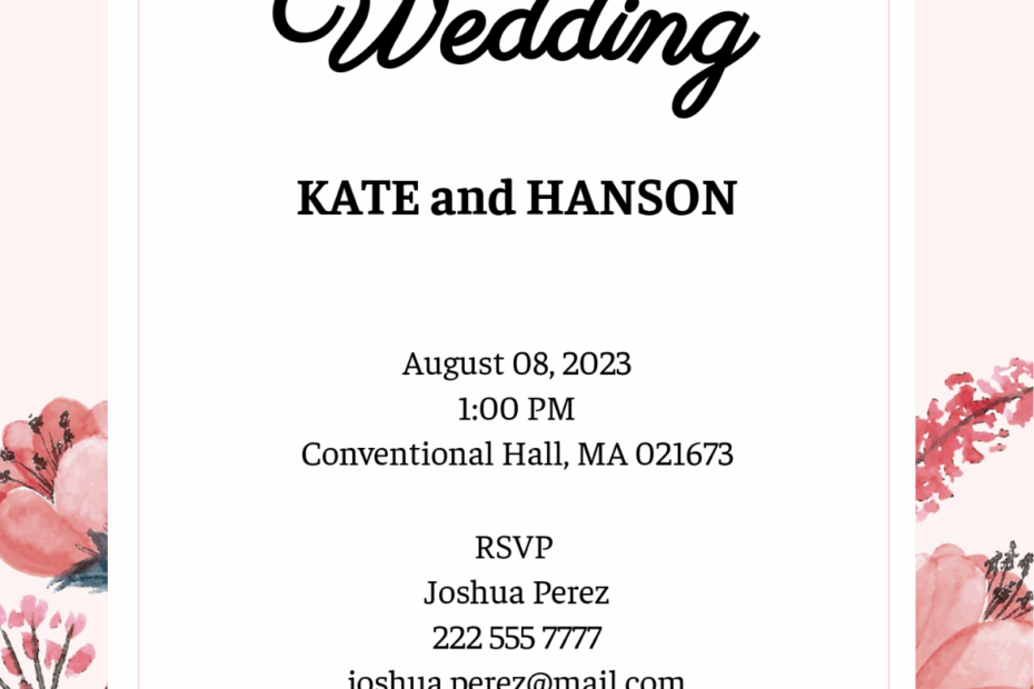 Free Printable Wedding Invitation Templates Infoupdate