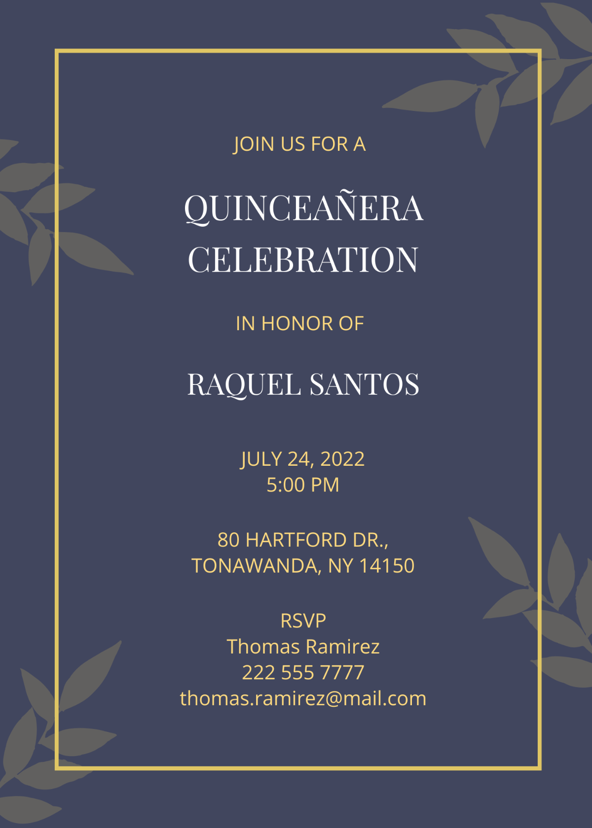 Free Quincea era Invitation Template To Edit Online