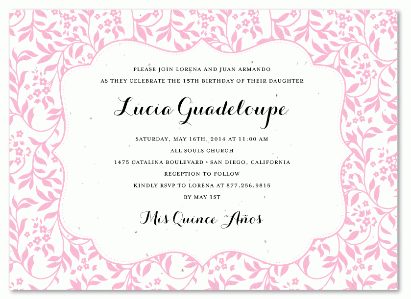Free Quinceanera Invitations Templates
