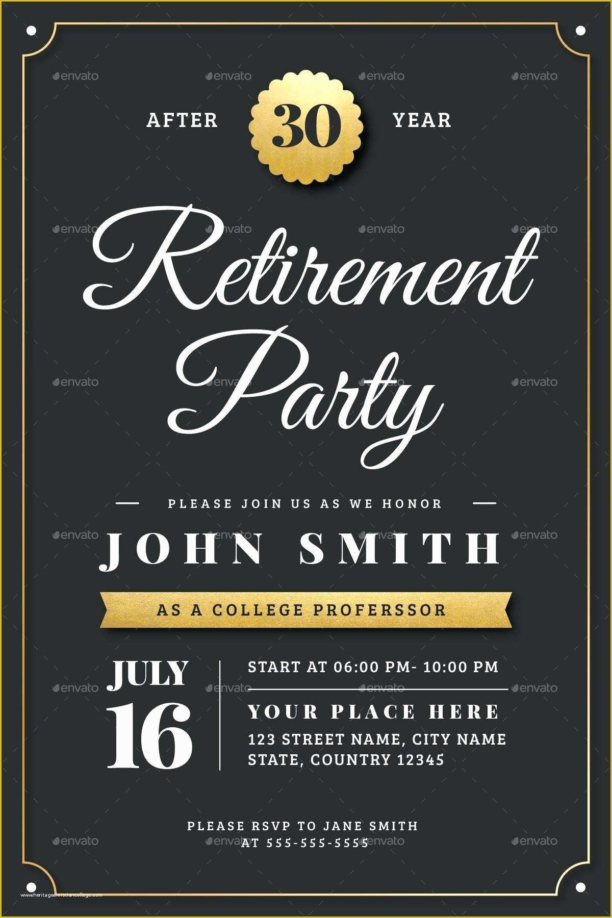 Free Retirement Invitation Template Of Template Retirement Flyer 