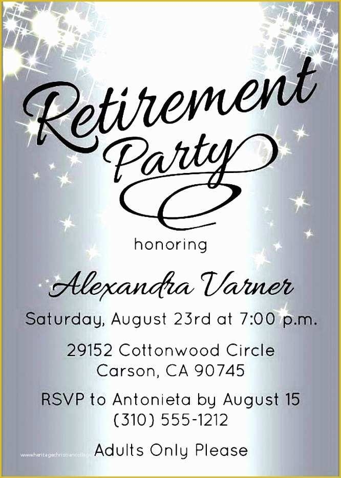 Free Retirement Party Invitation Templates For Word Of 10 Retirement 