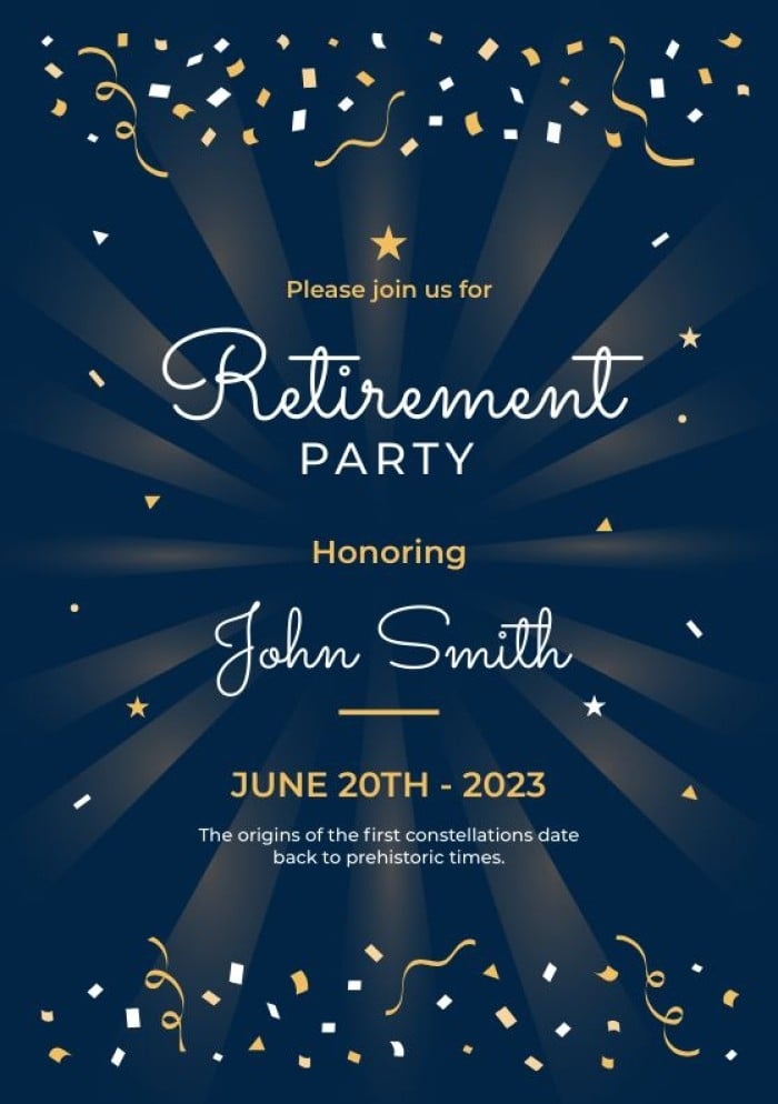 Free Retirement Party Invitation Templates Wepik