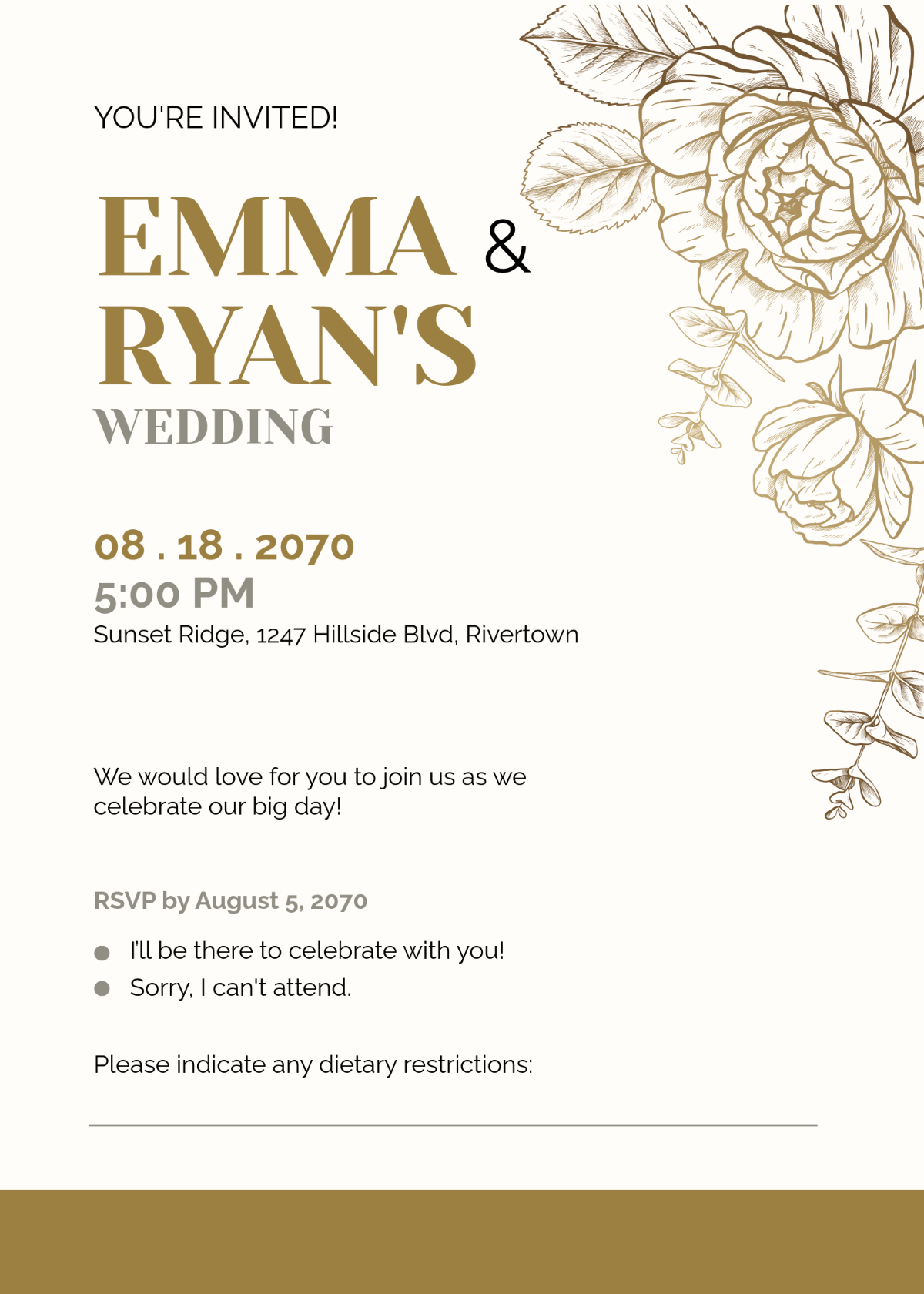 Free RSVP Templates To Edit Online