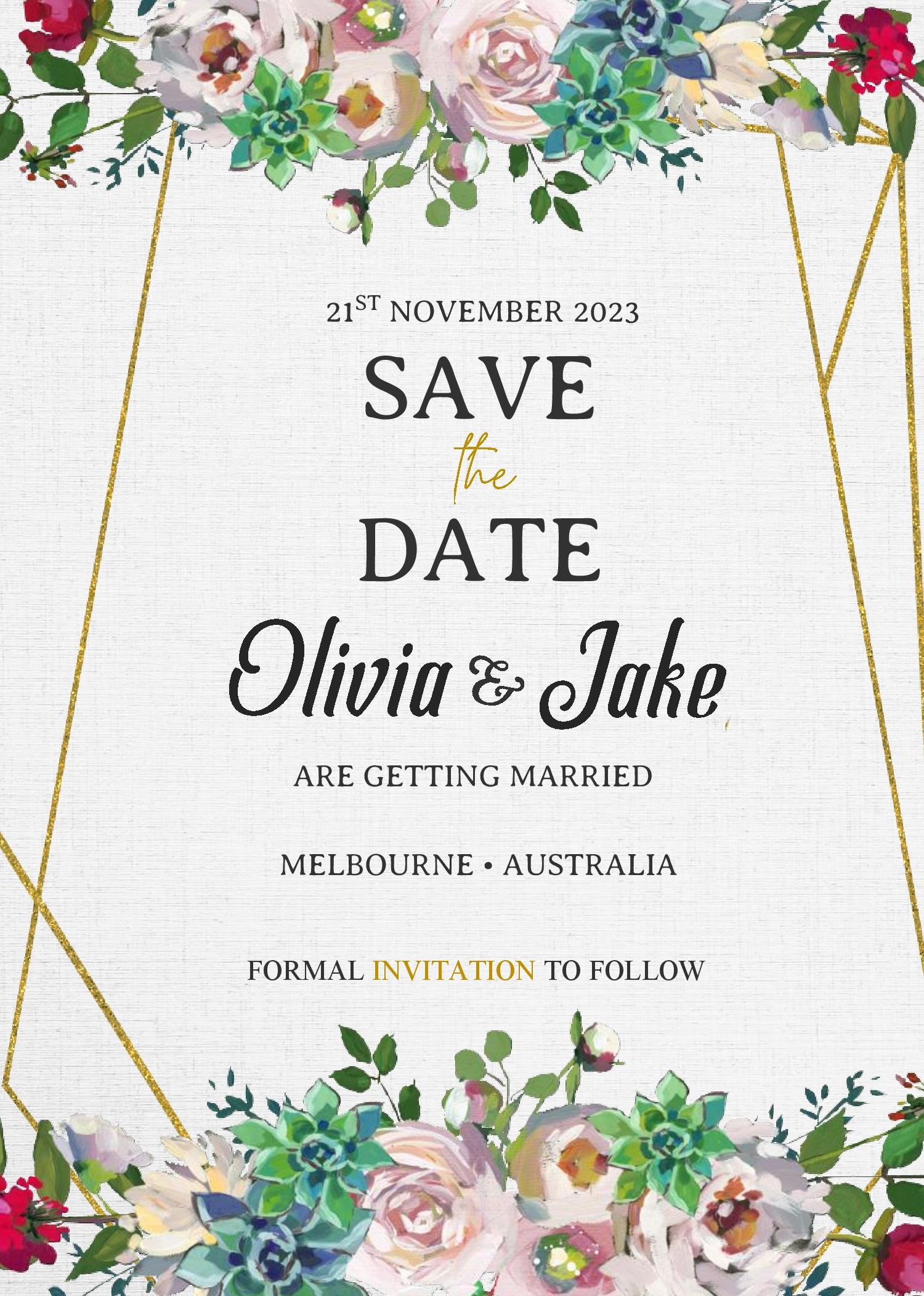 Free Save The Date Email Template