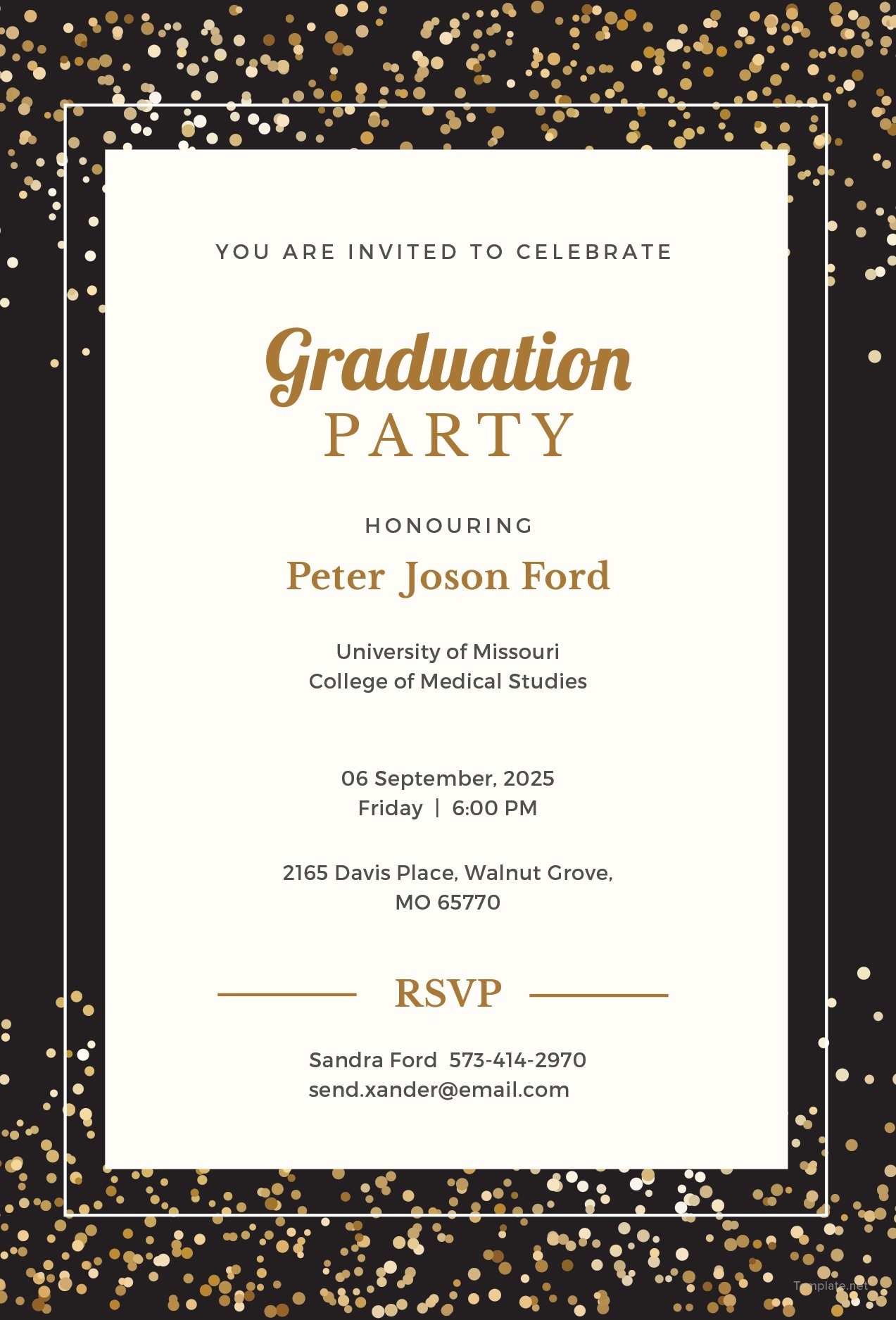 Free Simple Graduation Invitation Template In Microsoft Word Microsoft 