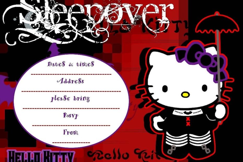 Free Slumber Party Invitation Template