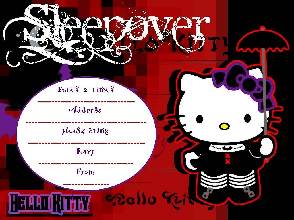 Free Slumber Party Invitation Template