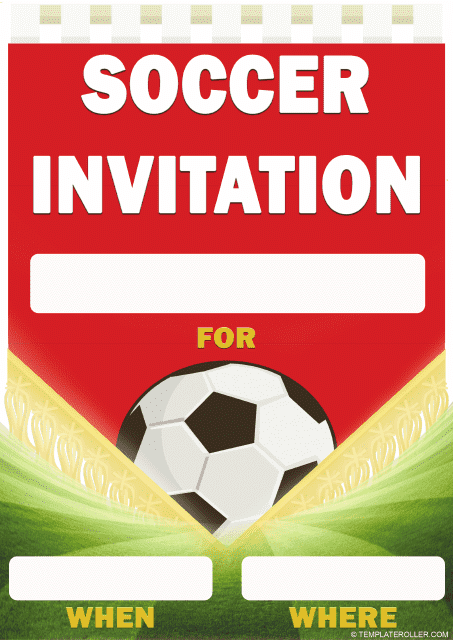 Free Soccer Invitation Templates Customize Download Print PDF 