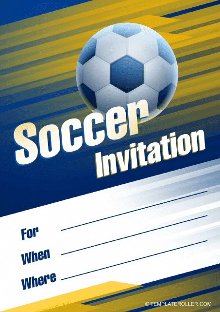Free Soccer Invitation Templates Customize Download Print PDF 