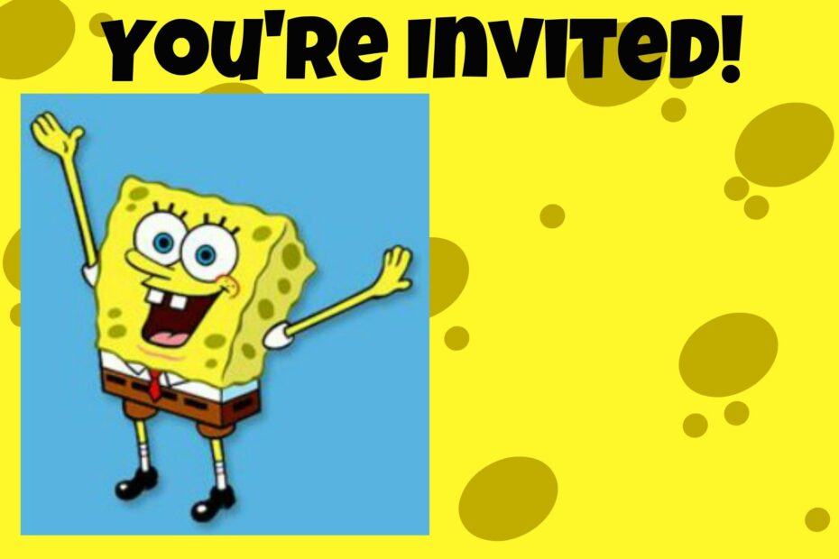 Free Spongebob Birthday Invitation Template