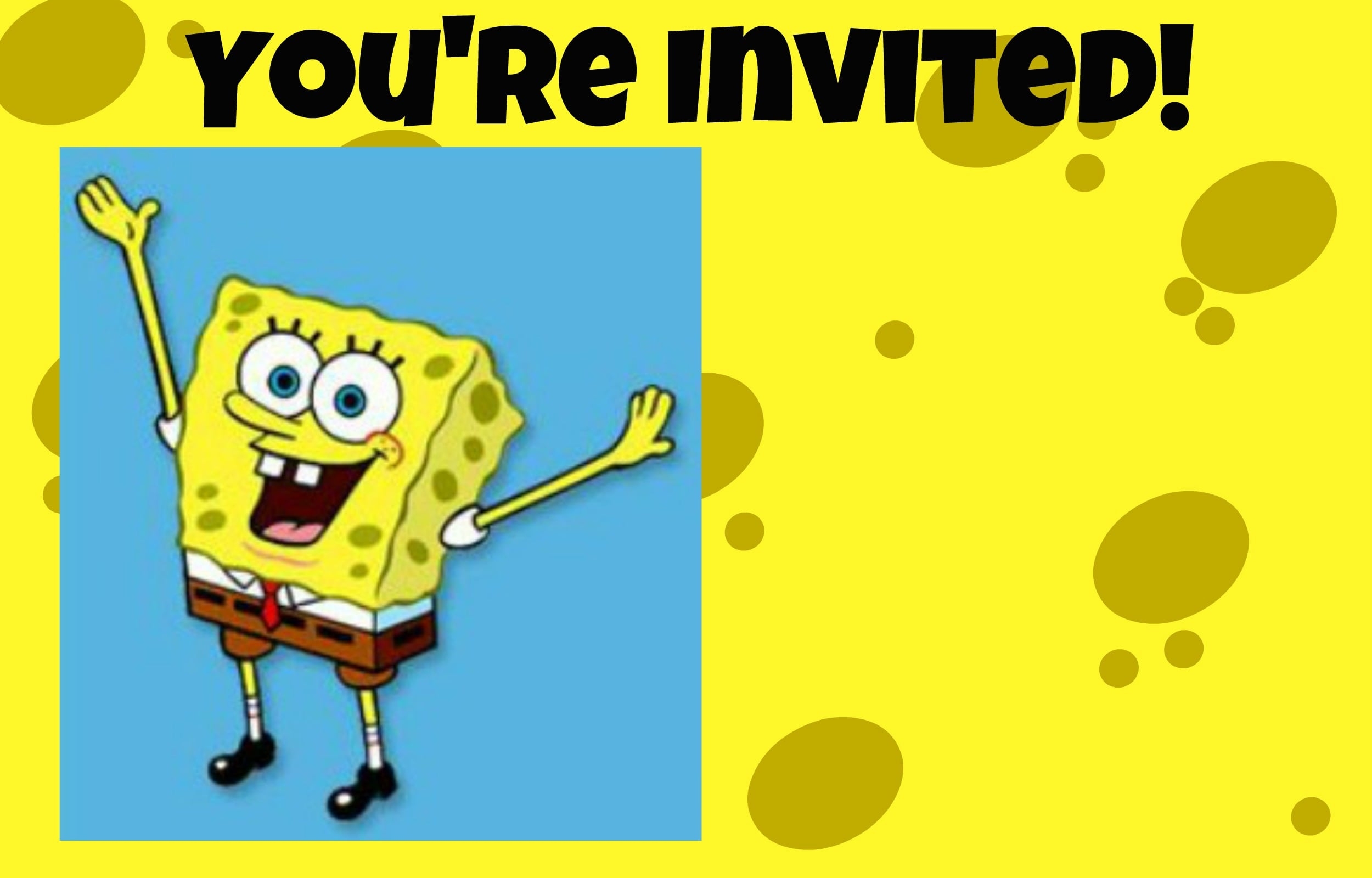 Free Spongebob Birthday Invitation Template