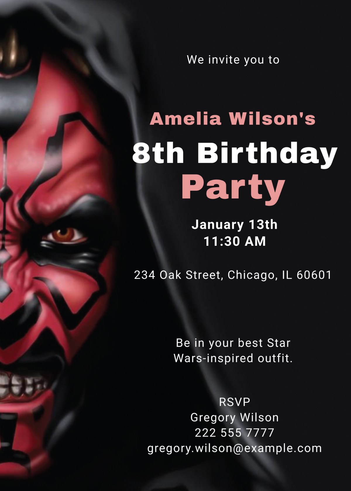 Free Star Wars Birthday Invitation Template To Edit Online