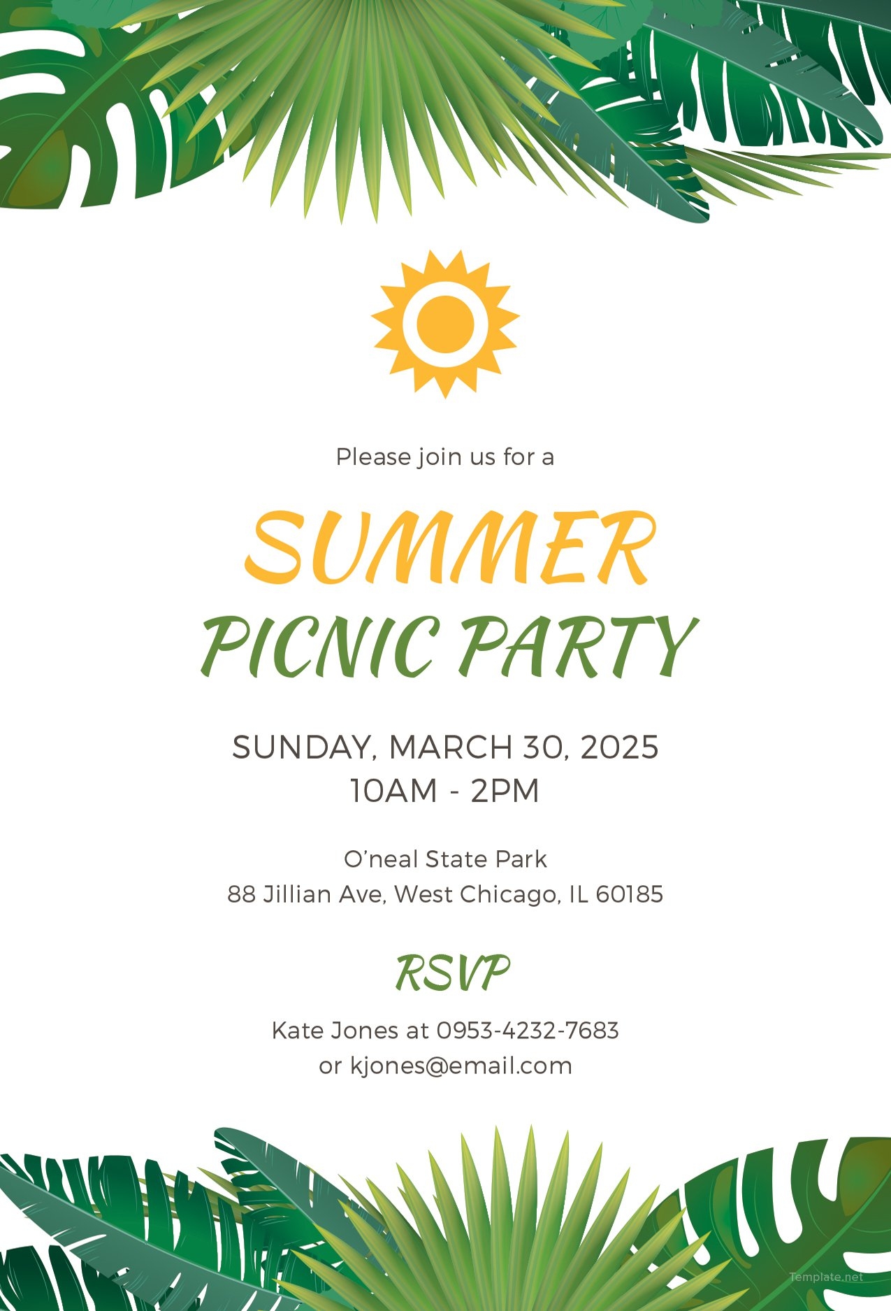Free Summer Picnic Party Invitation Template In Microsoft Word 