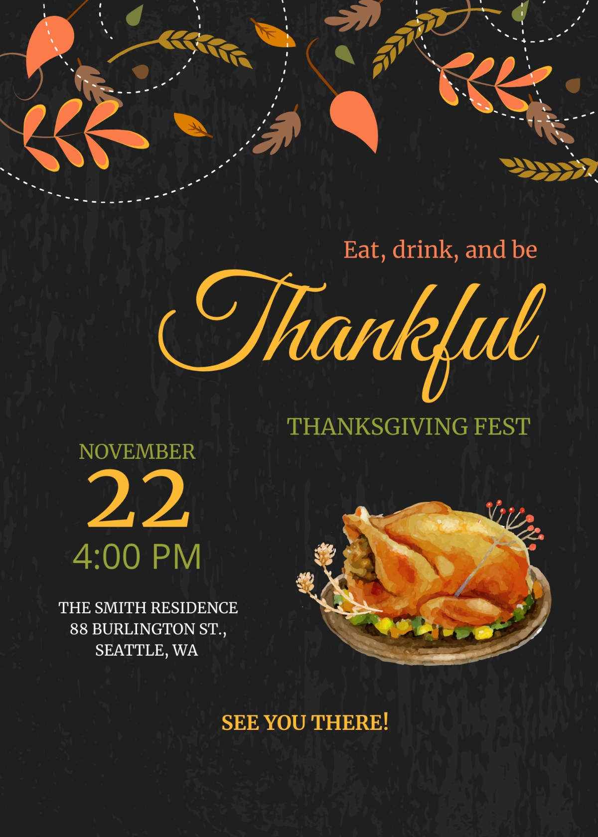 Free Thanksgiving Invitation Templates Editable And Printable
