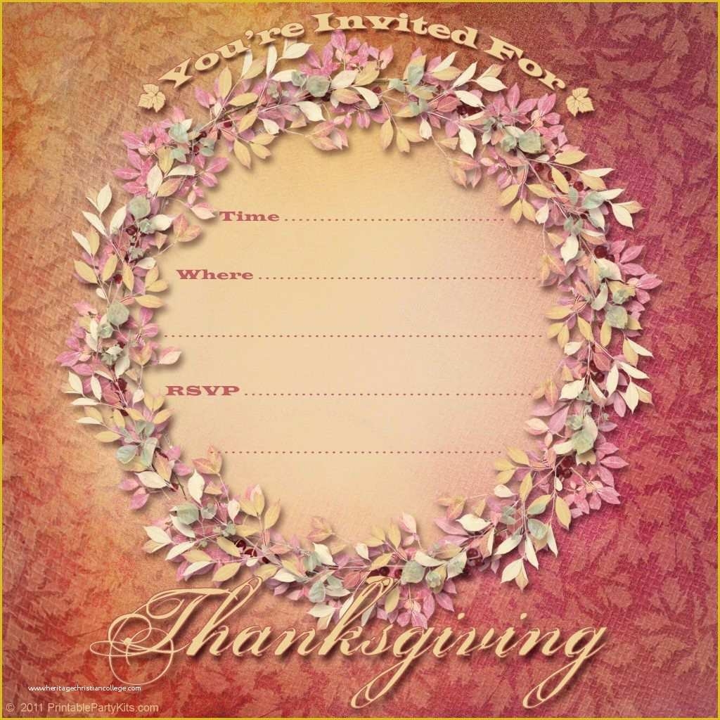 Free Thanksgiving Invitation Templates Of 18 Sample Thanksgiving 