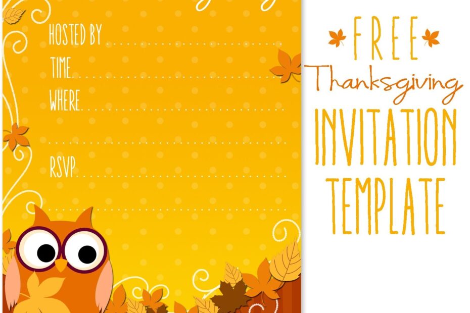 Free Thanksgiving Party Invitation Template