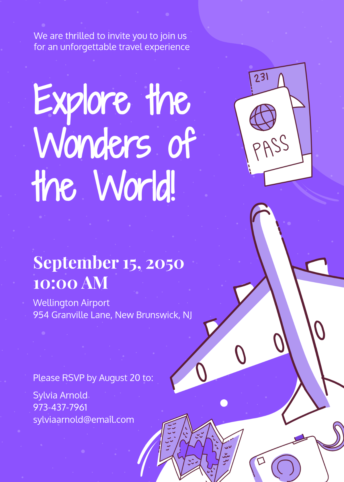 Free Travel Invitation Template To Edit Online