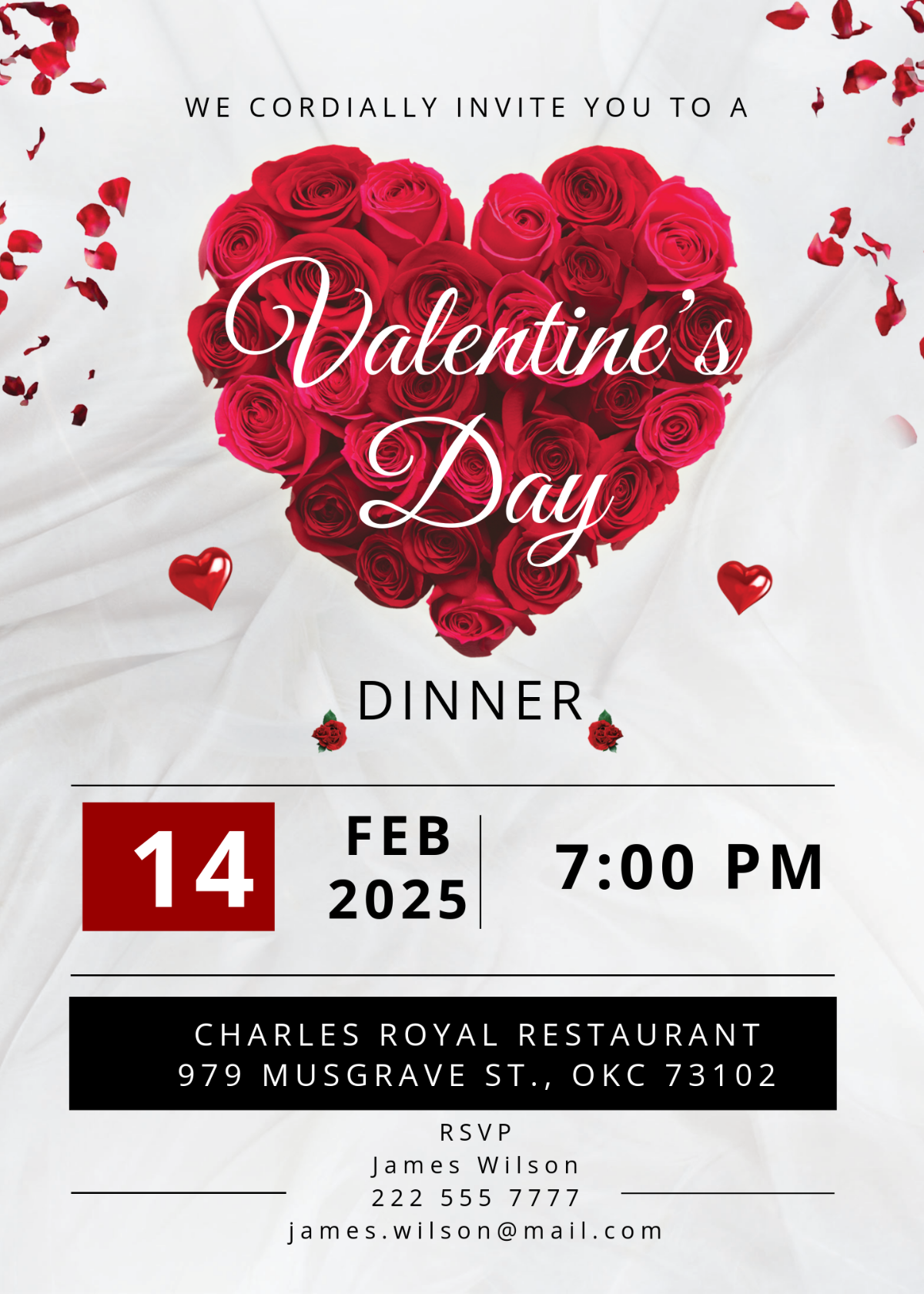 Free Valentines Day Invitation Template To Edit Online