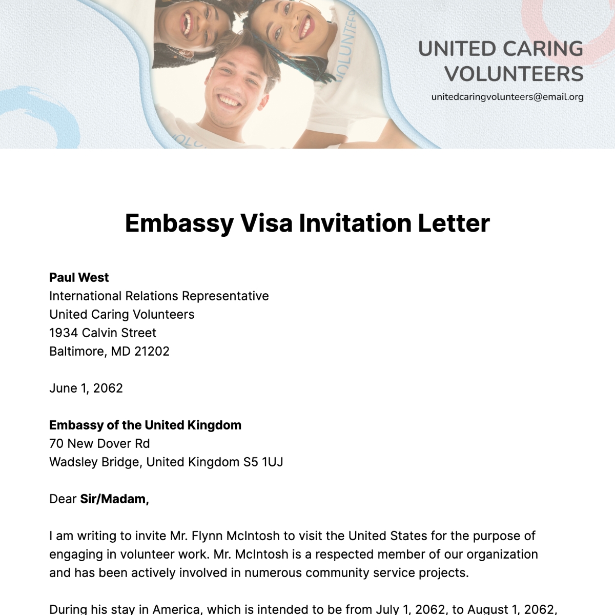 FREE Visa Invitation Letter Templates Examples Edit Online Download