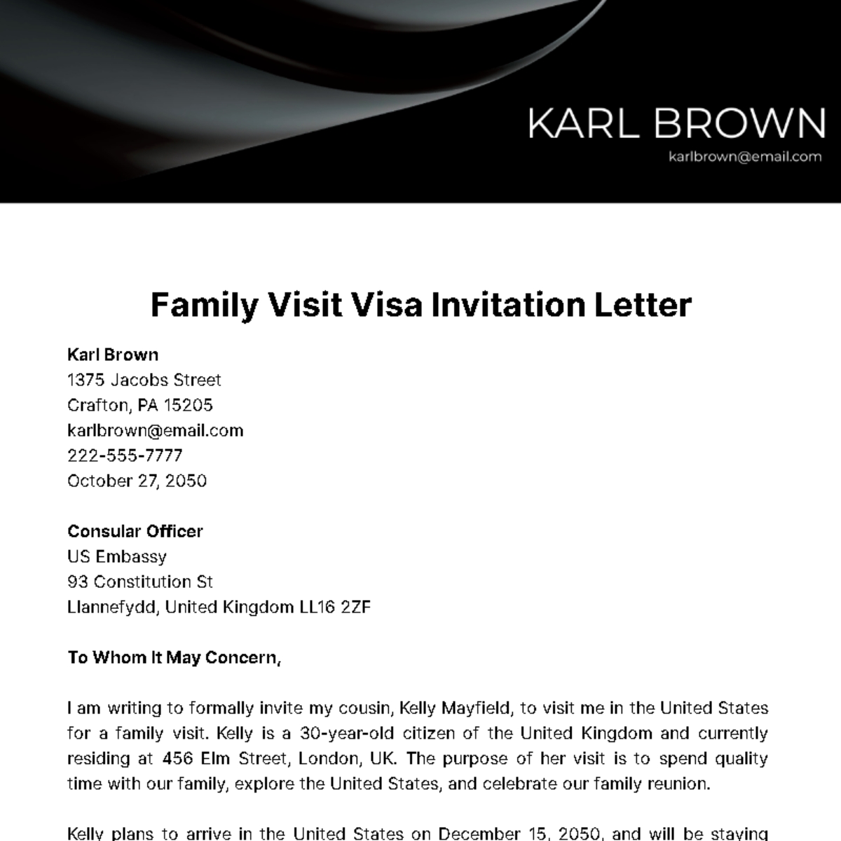 FREE Visa Invitation Letter Templates Examples Edit Online 