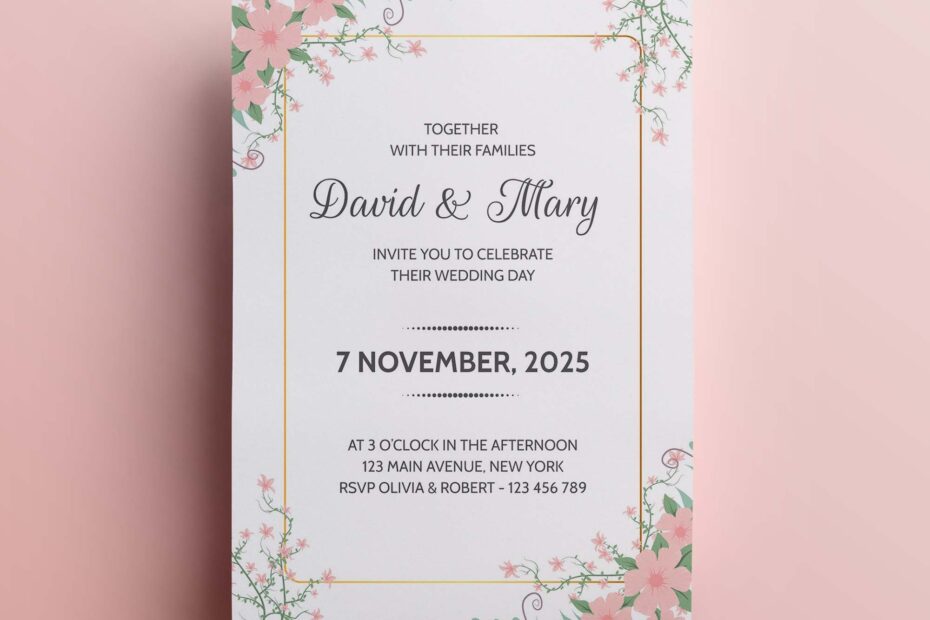 Free Wedding Invitation Template AI
