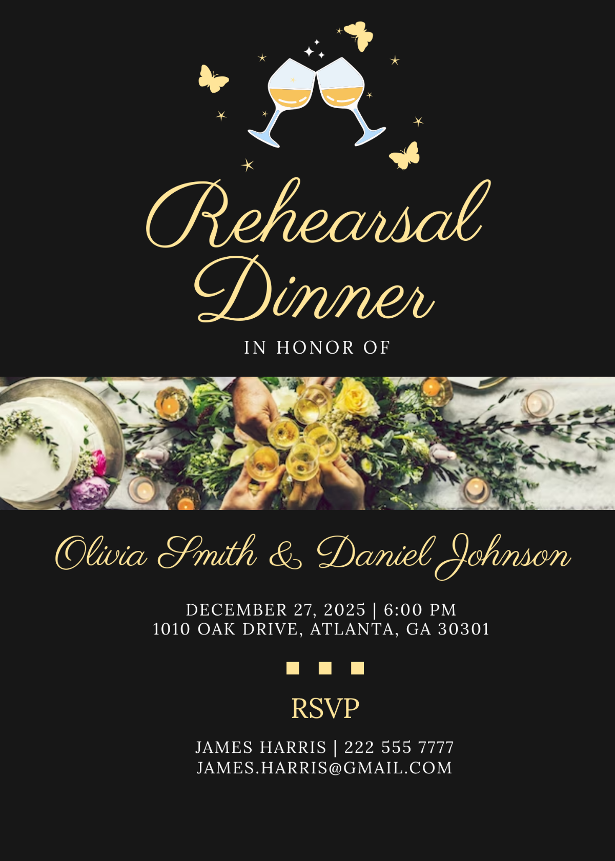 Free Wedding Rehearsal Dinner Invitation Template To Edit Online