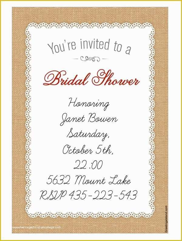 Free Wedding Shower Invitation Templates Of 22 Free Bridal Shower 