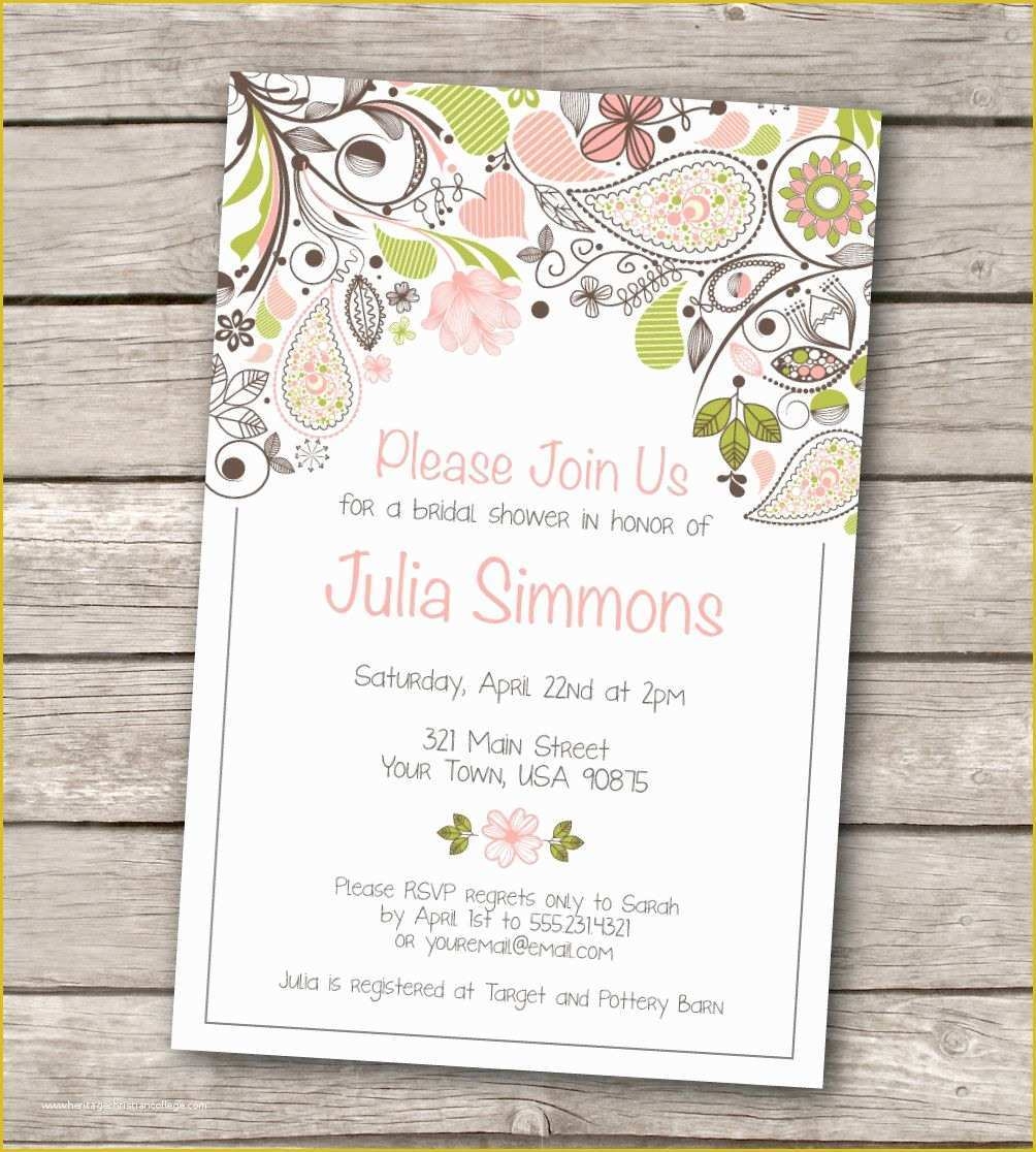 Free Wedding Shower Invitation Templates Of Invitations Templates 