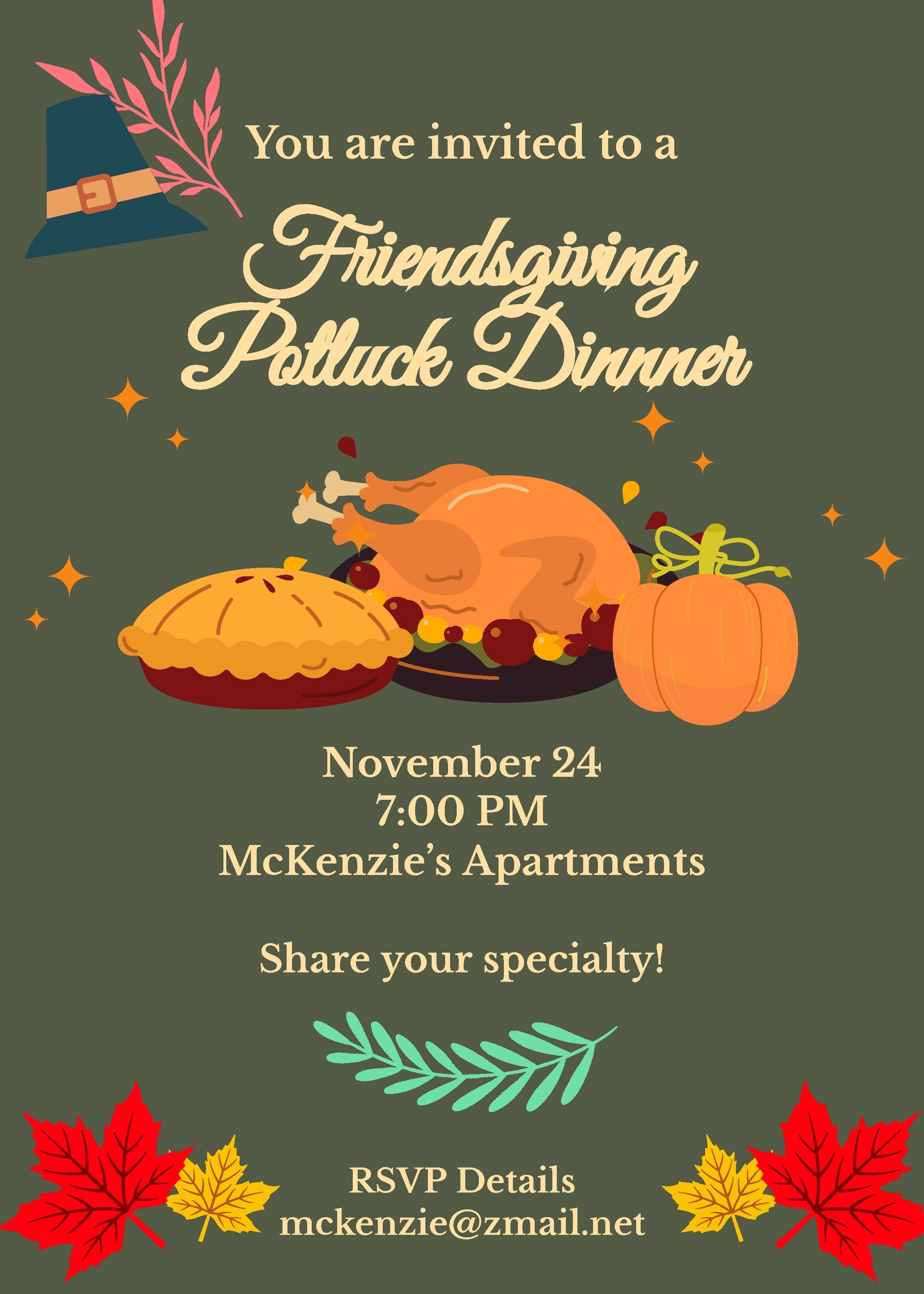 Friendsgiving Invitation Template In PSD Illustrator Word Google 