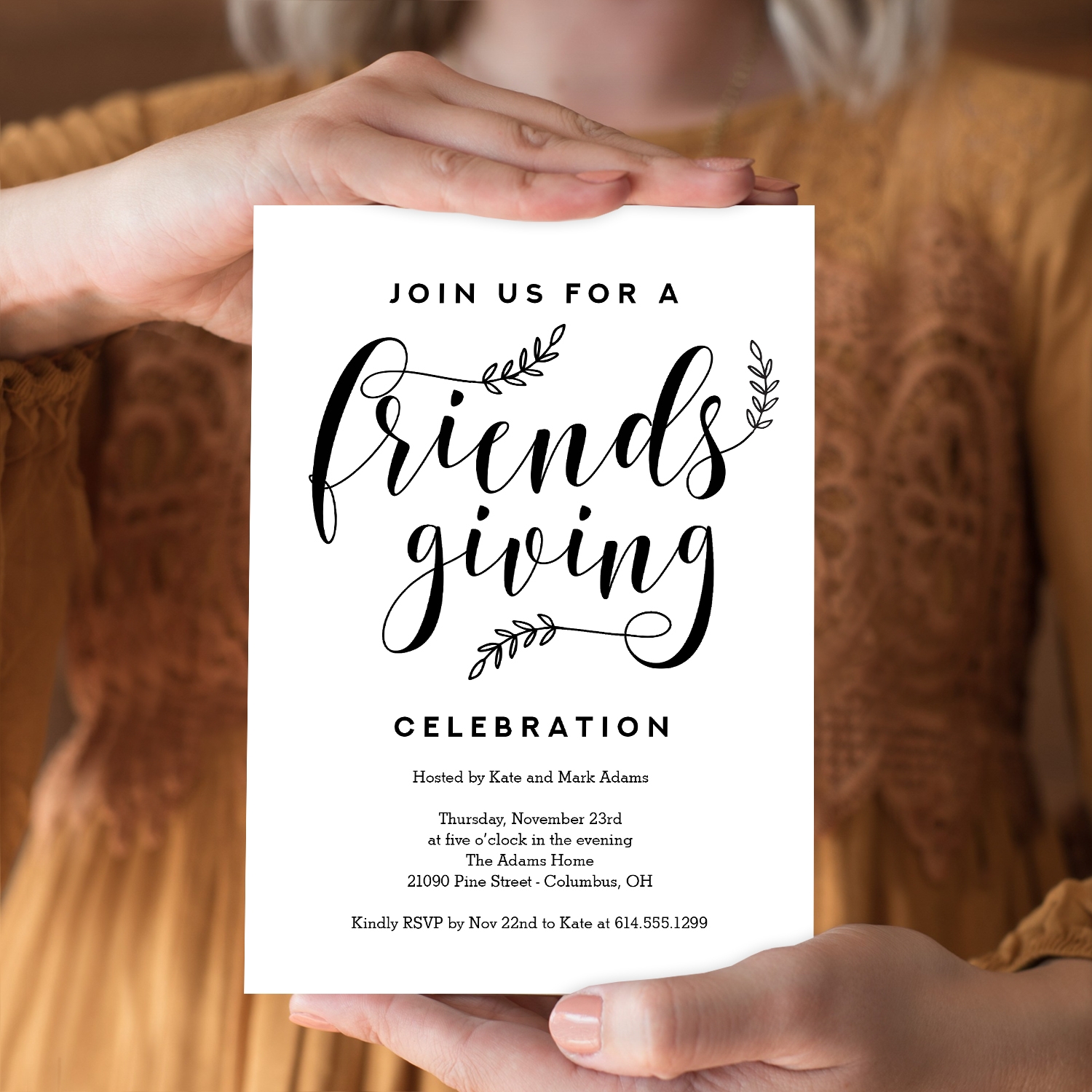 Friendsgiving Invite Template Free