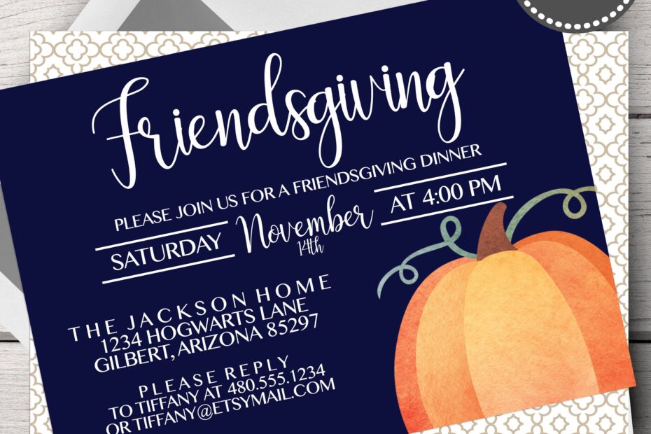 Friendsgiving Invite Template Free