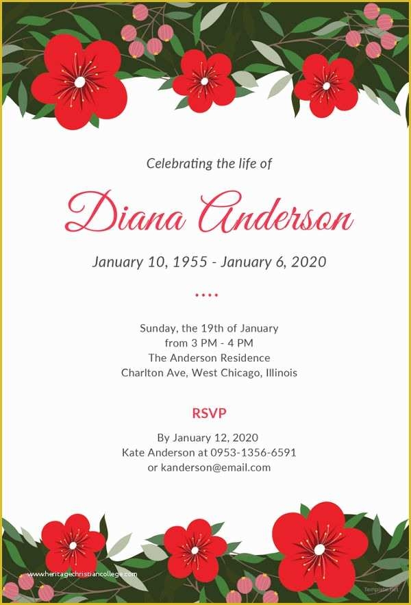 Funeral Invitation Template Free Download Of 27 Funeral Invitation 