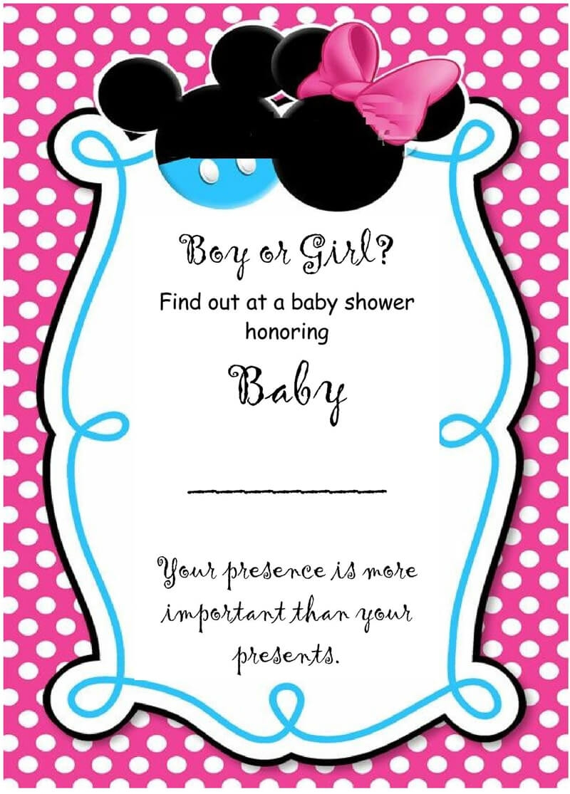 Gender Reveal Invitation Word Template 03 Document Templates