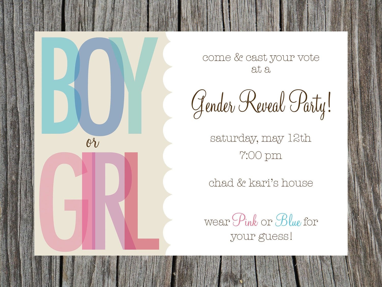 Gender Reveal Invite Template Free Web Browse Our Large Collection Of 
