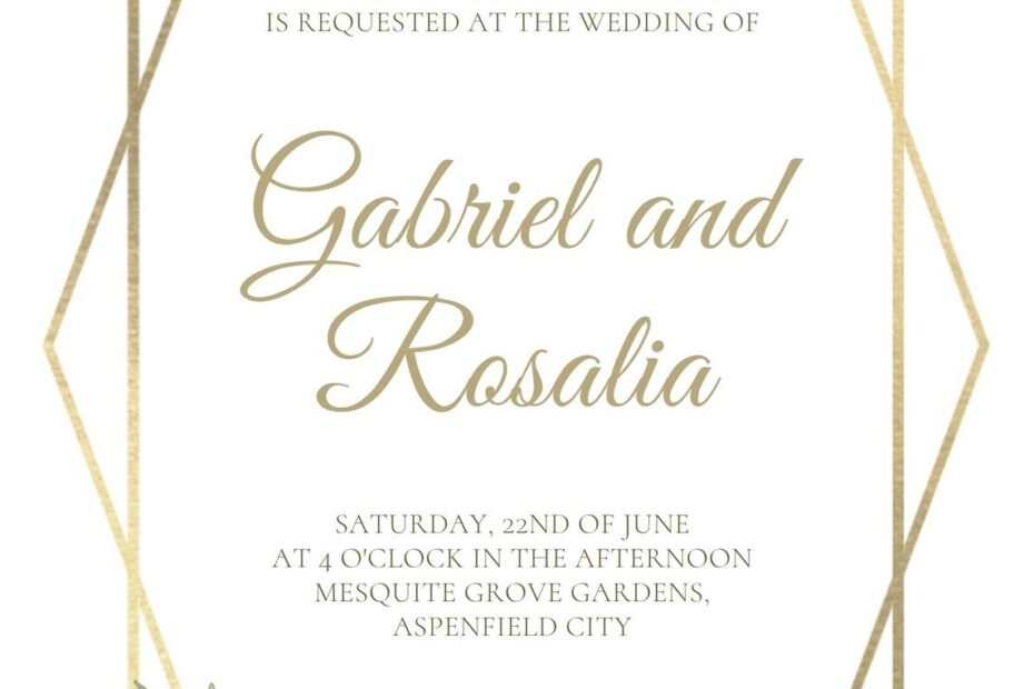 Geometric Wedding Invitations Template