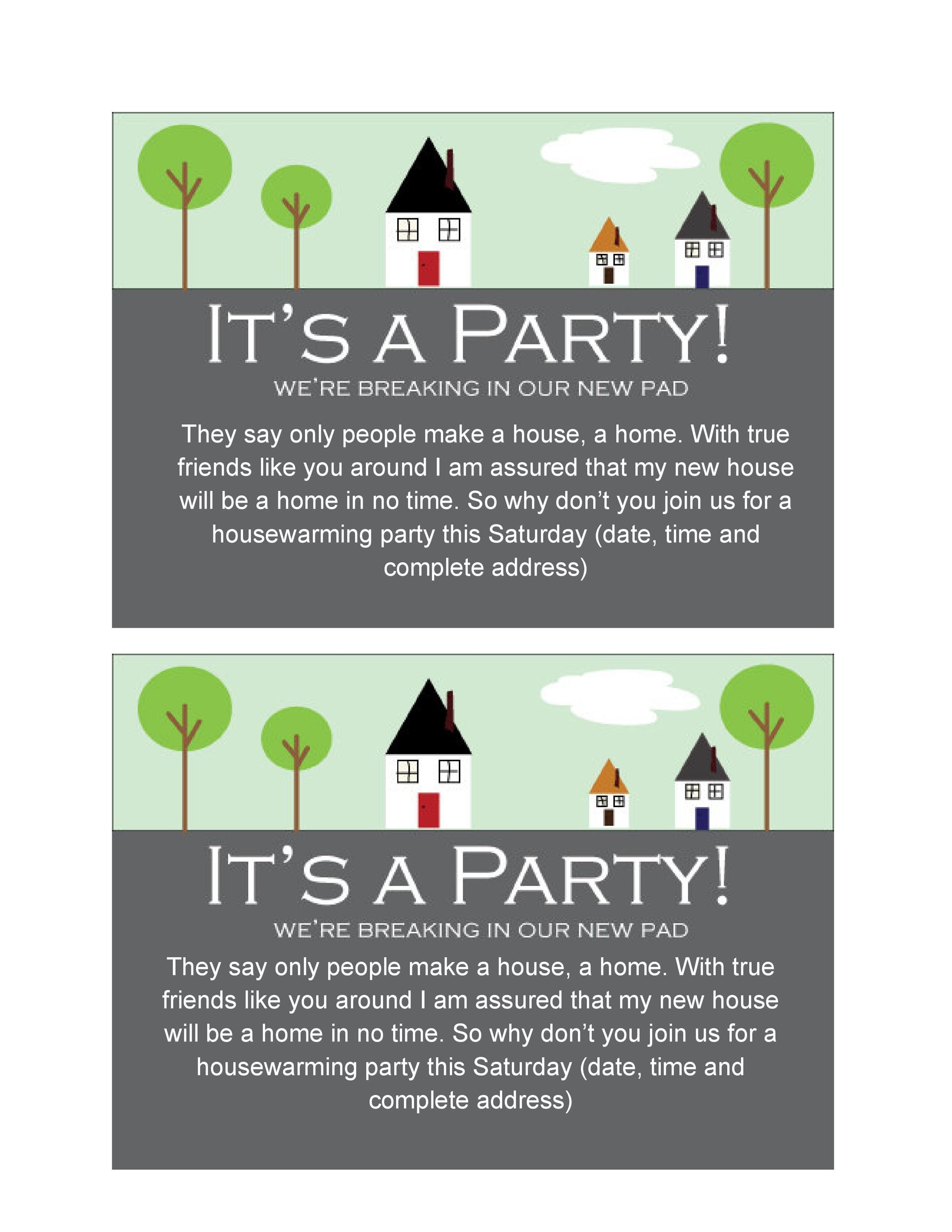 Get Housewarming Party Invitation Template PNG US Invitation Template