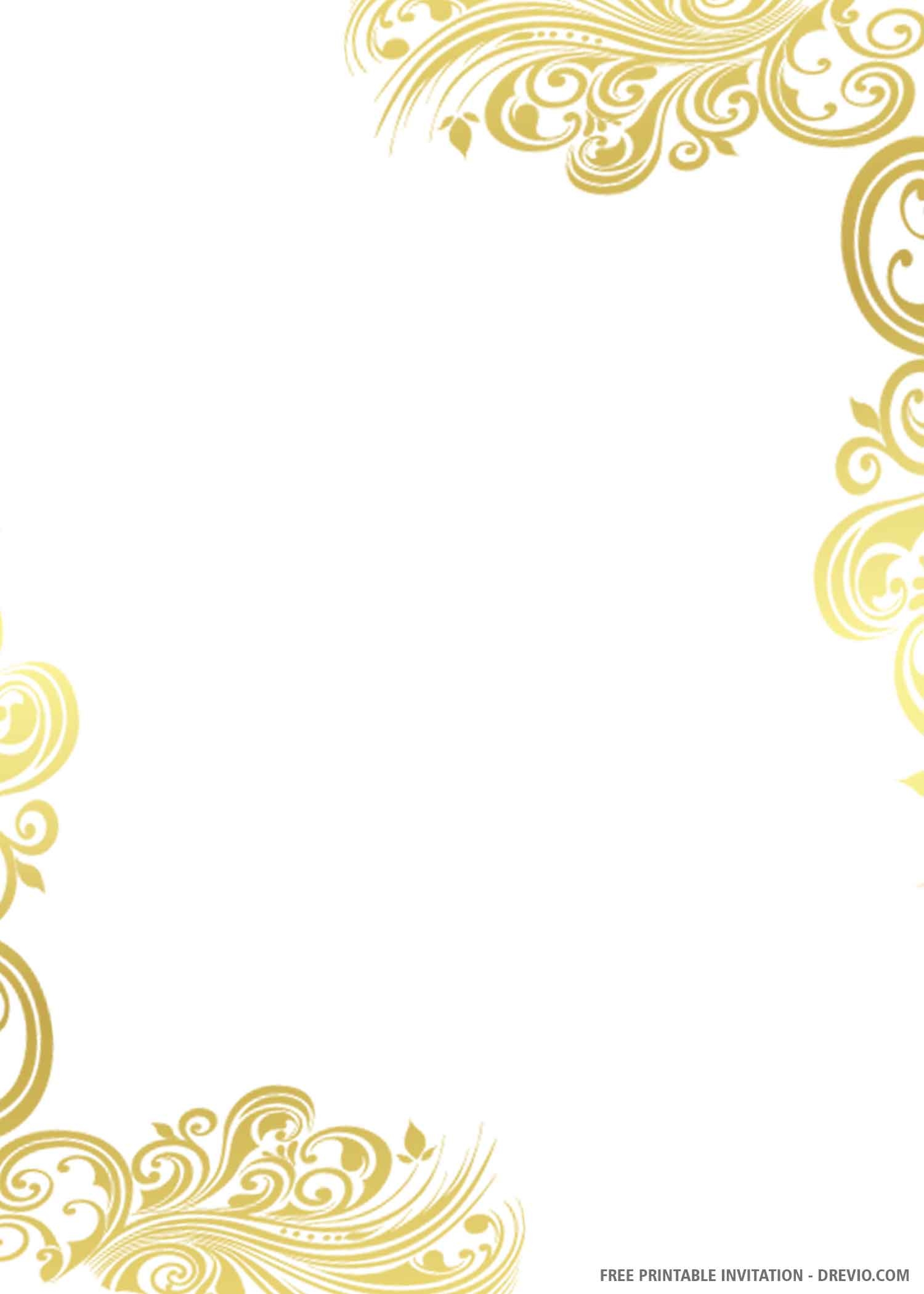 Gold Invitation Template Free Nisma Info