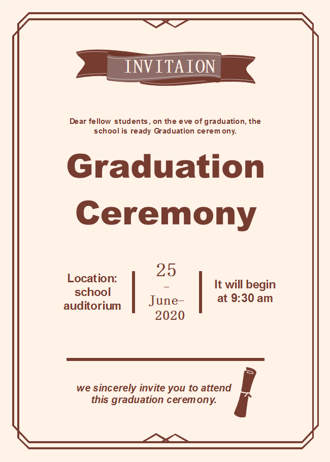 Graduation Ceremony Invitation Free Graduation Ceremony Invitation 