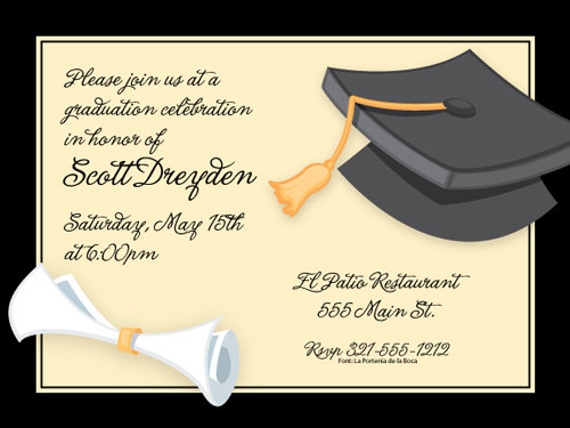 Md Graduation Invitation Card Template Photoshop Online Printable