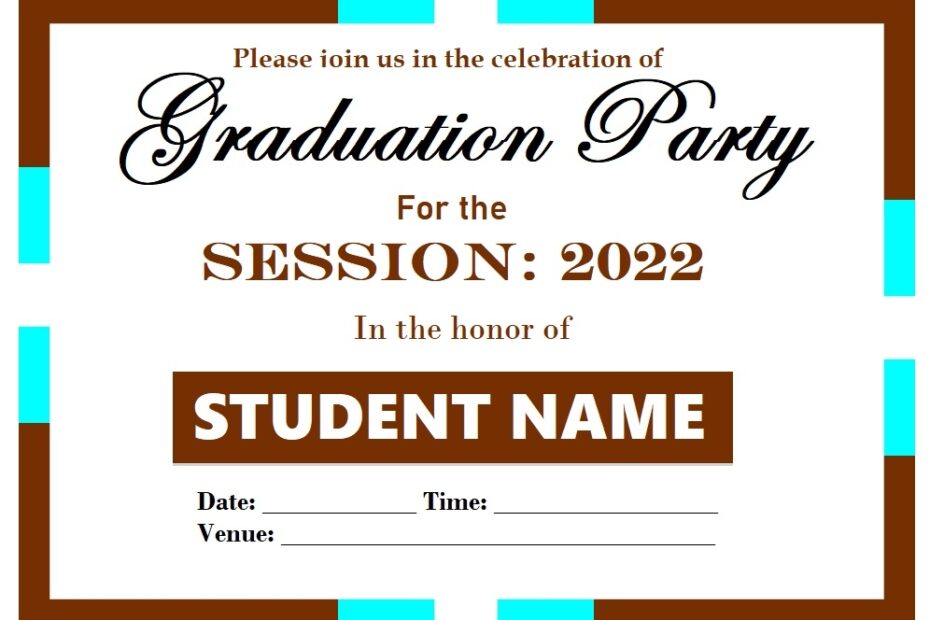 Graduation Invitation Template PDF Free Word Excel Templates