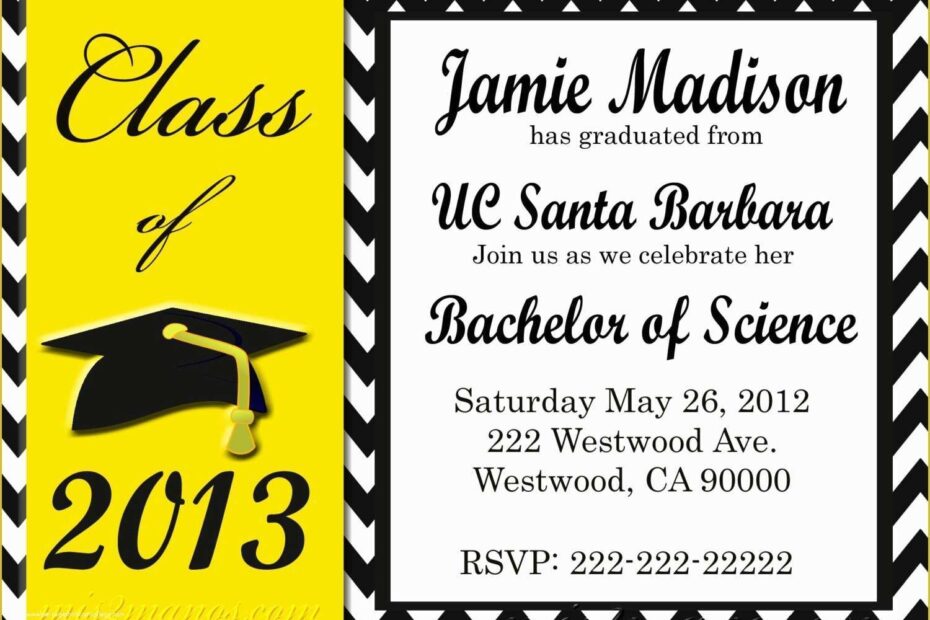 Graduation Invitation Templates Free Download Of Graduation Invite