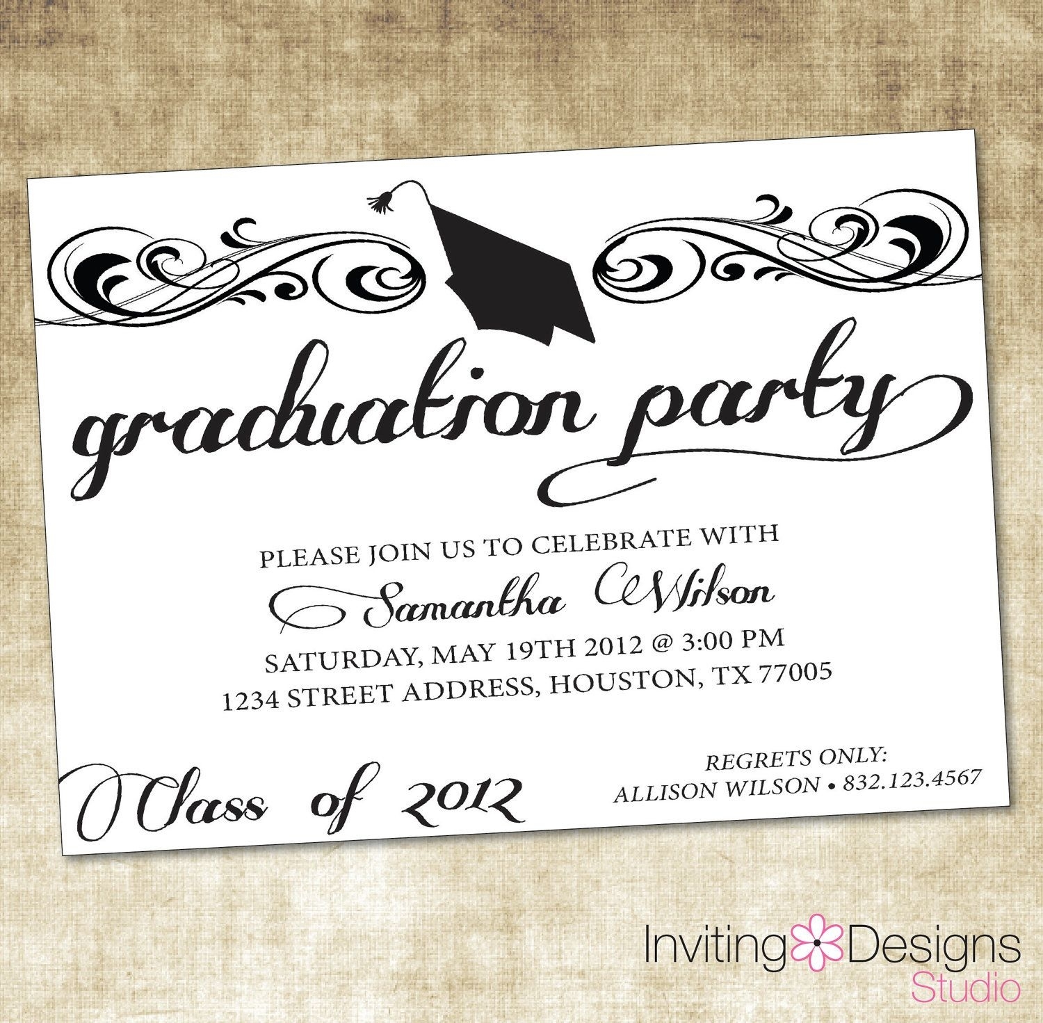 Graduation Invitation Wording Templates Template