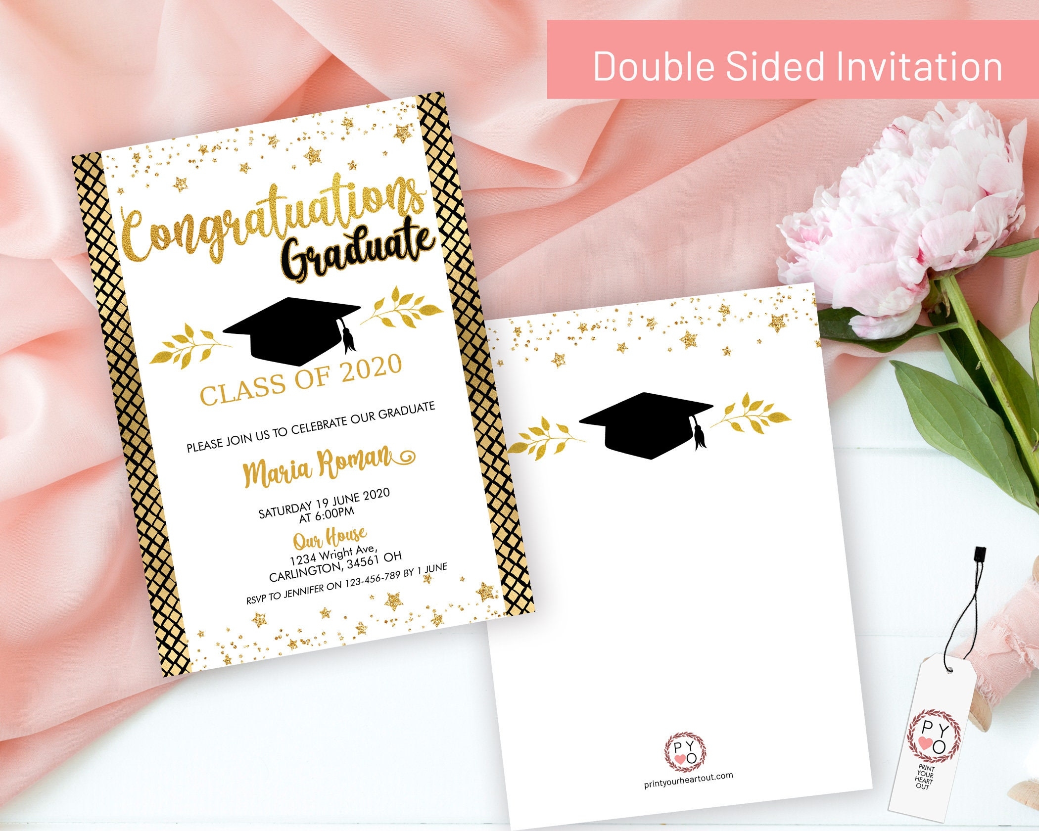 Graduation Invitations 2025 Templates Dennise Acker