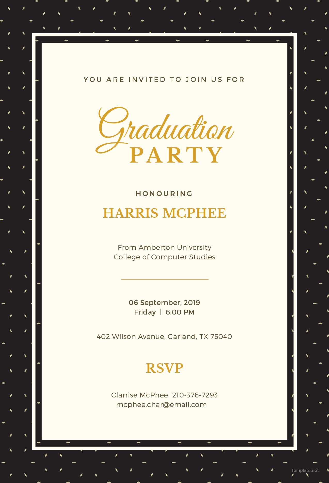 Graduation Party Invitation Templates Free Word Mightyprintingdeals