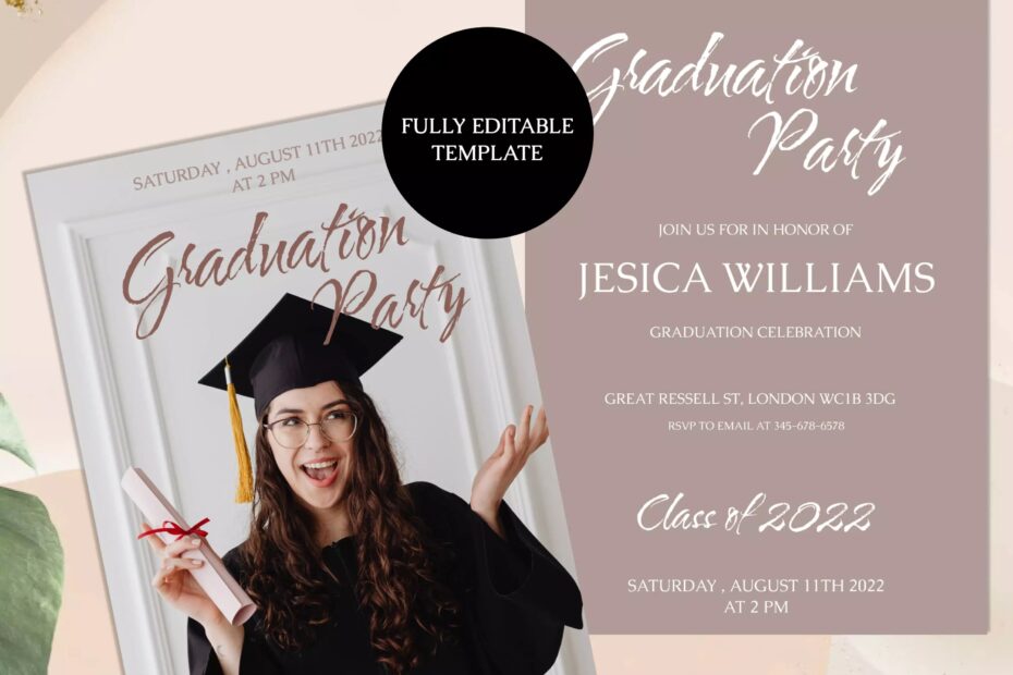 Graduation Party Invite Template MasterBundles