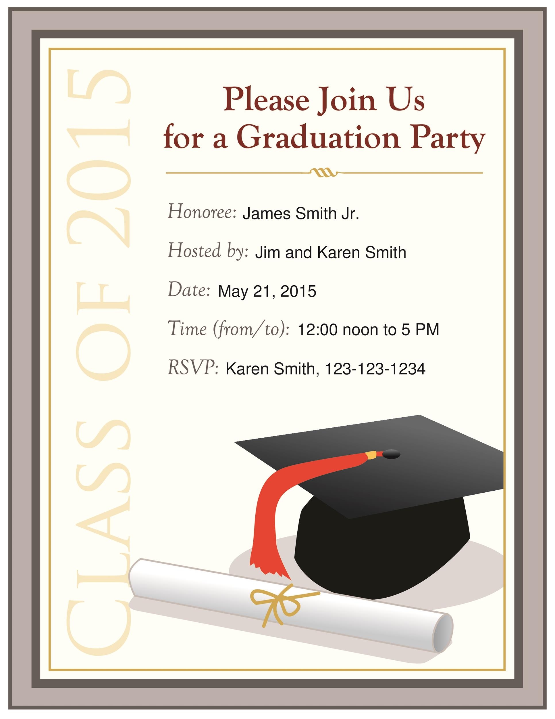 Graduation Party Invites Template