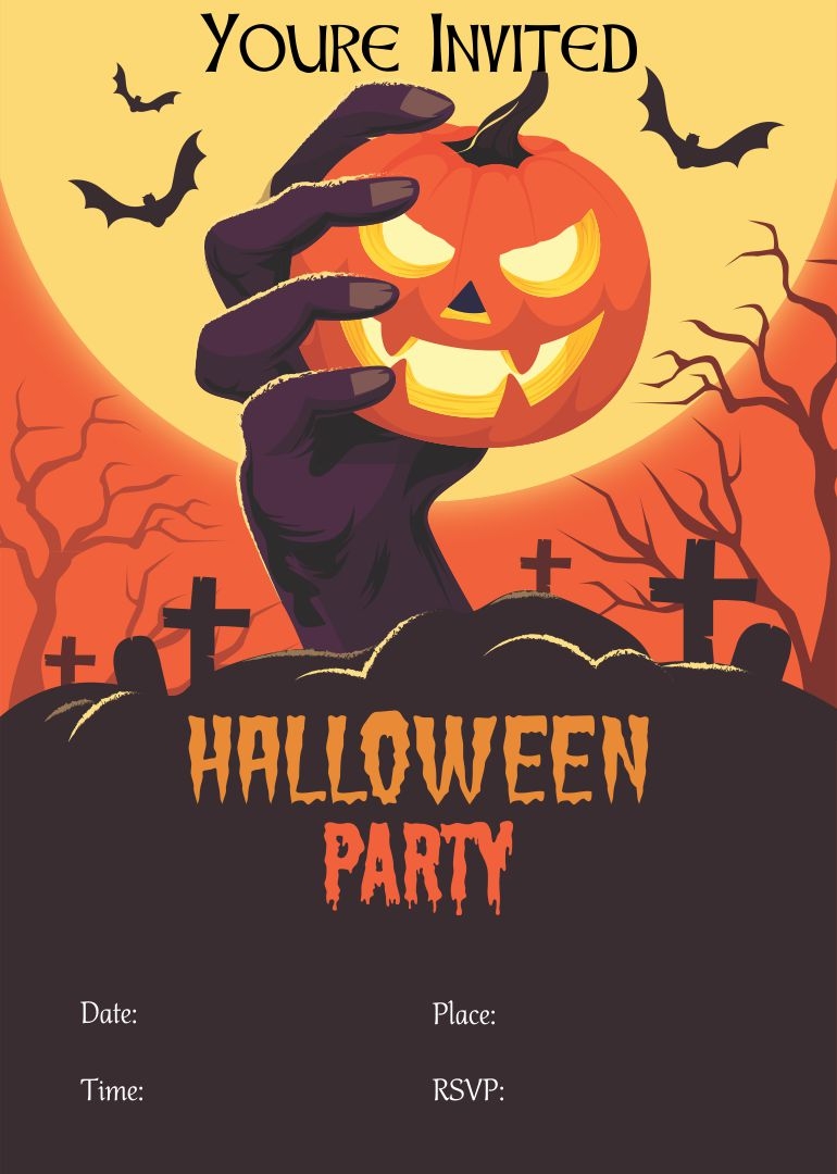Halloween Party Invitation Free Template